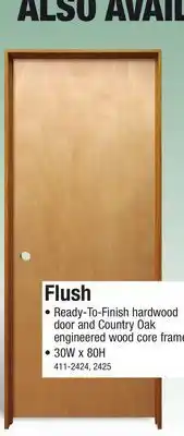 Menards Mastercraft 30W x 80H Hardwood Flush Interior Door System - Right Inswing offer