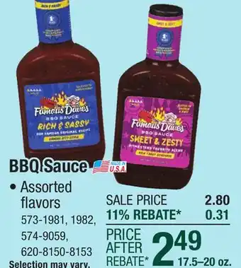 Menards Famous Dave's Texas Pit BBQ Sauce - 19 oz offer