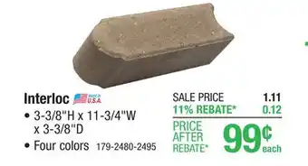 Menards 3-3/8 x 11-3/4 x 3-3/8 Gray Interloc Edger Block offer