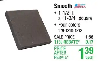 Menards 12 x 12 Gray Smooth Patio Block offer