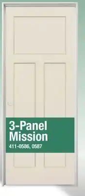 Menards Mastercraft 30W x 80H Primed 3-Panel Mission Interior Door System - Right Inswing offer