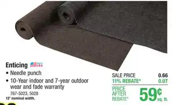 Menards Foss Enticing Gunmetal Indoor/Outdoor Carpet 12 ft. Wide offer