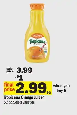 Meijer Tropicana Orange Juice offer