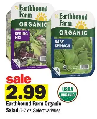 Meijer Earthbound Farm Organic Salad offer