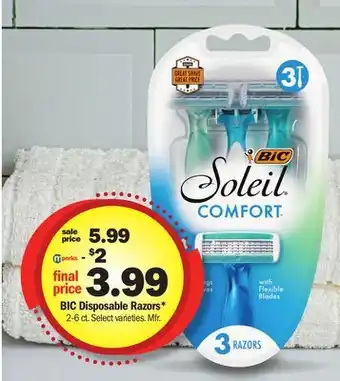 Meijer BIC Disposable Razors offer