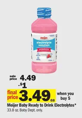 Meijer Meijer Baby Ready to Drink Electrolytes offer