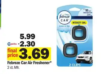 Meijer Febreze Car Air Freshener offer