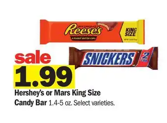 Meijer Hershey's or Mars King Size Candy Bar offer