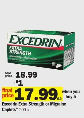 Meijer Excedrin Extra Strength or Migraine Caplets offer
