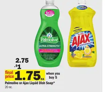 Meijer Palmolive or Ajax Liquid Dish Soap offer