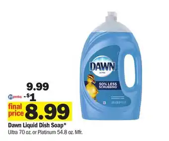 Meijer Dawn Liquid Dish Soap offer