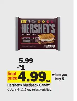 Meijer Hershey's Multipack Candy offer