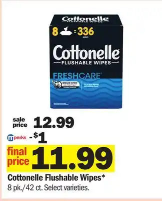 Meijer Cottonelle Flushable Wipes offer
