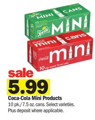 Meijer Coca-Cola Mini Products offer