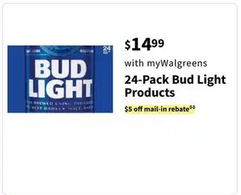 Walgreens 24-Pack Bud Light Products offer