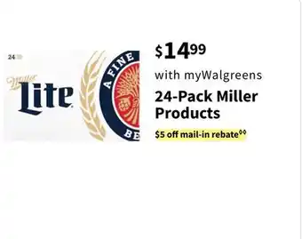 Walgreens 24-Pack Miller Products offer