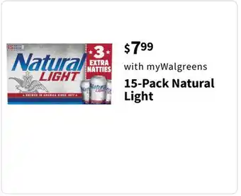 Walgreens 15-Pack Natural Light offer