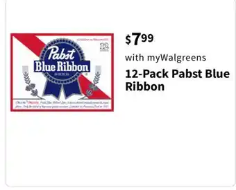 Walgreens 12-Pack Pabst Blue Ribbon offer