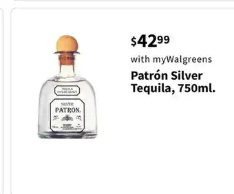 Walgreens Patrón Silver Tequila offer