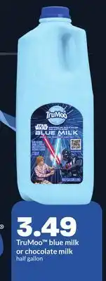Hy-Vee TruMoo blue milk or chocolate milk offer