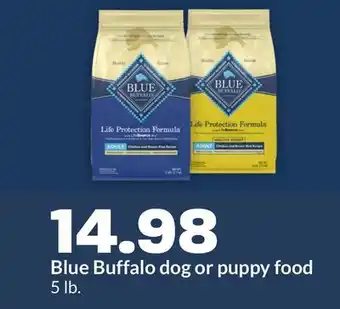 Hy-Vee Blue Buffalo dog or puppy food offer