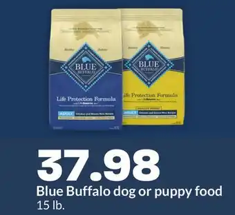 Hy-Vee Blue Buffalo dog or puppy food offer