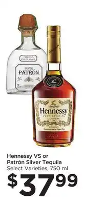 Food 4 Less Hennessy VS or Patrón Silver Tequila offer