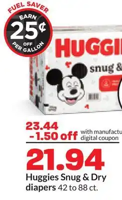 Hy-Vee Huggies Snug & Dry diapers offer