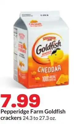 Hy-Vee Pepperidge Farm Goldfish crackers offer
