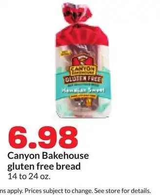 Hy-Vee Canyon Bakehouse gluten free bread offer
