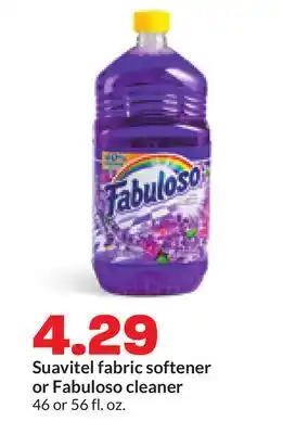 Hy-Vee Suavitel fabric softener or Fabuloso cleaner offer