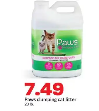 Hy-Vee Paws clumping cat litter offer