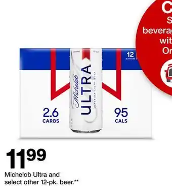 Target Michelob Ultra and select other 12-pk. beer offer