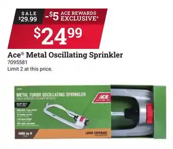 Ace Hardware Ace Metal Oscillating Sprinkler offer