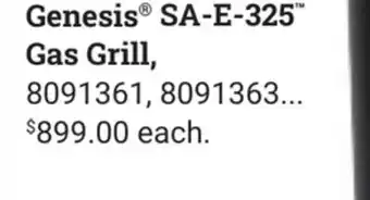 Ace Hardware Genesis SA-E-325 Gas Grill offer