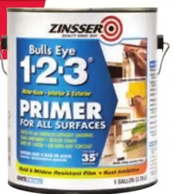 Ace Hardware Zinsser Bulls Eye 1-2-3 Primer, 1 Gal offer
