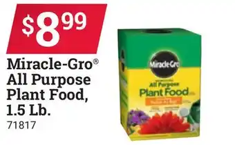 Ace Hardware Miracle-Gro All Purpose Plant Food, 1.5 Lb offer