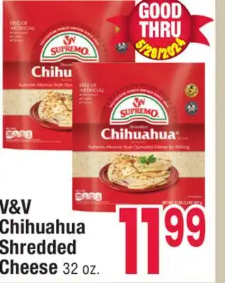 Jewel-Osco V&V Chihuahua Shredded Cheese offer