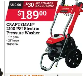 Ace Hardware CRAFTSMAN 2100 PSI Electric Pressure Washer offer