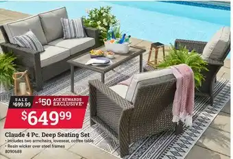 Ace Hardware Claude 4 Pc. Deep Seating Set offer