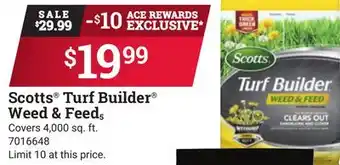 Ace Hardware Scotts Turf Builder Weed & Feed offer