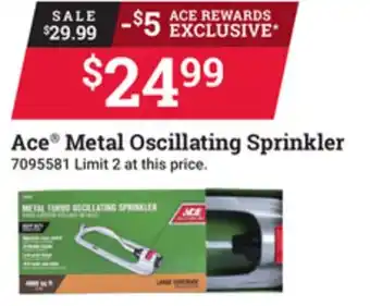 Ace Hardware Ace Metal Oscillating Sprinkler offer