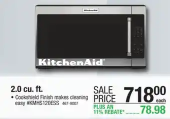 Menards KitchenAid 2 cu.ft. Stainless Steel Over-the-Range Microwave offer