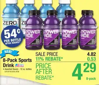 Menards Powerade Mountain Berry Blast Sports Drink - 8 Pack offer