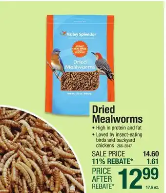 Menards Valley Splendor Dried Mealworms - 17.6 oz offer