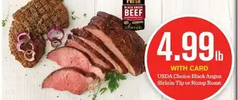 Mariano's USDA Choice Black Angus Sirloin Tip or Rump Roast offer