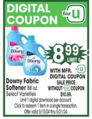 Jewel-Osco Downy Fabric Softener offer