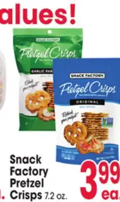Jewel-Osco Snack Factory Pretzel Crisps offer