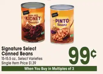 Jewel-Osco Signature Select Canned Beans offer