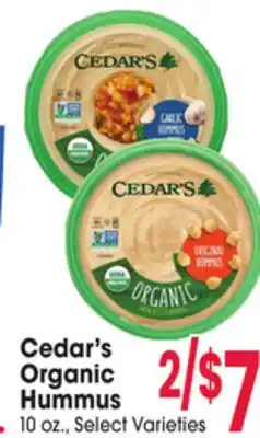 Jewel-Osco Cedar's Organic Hummus offer